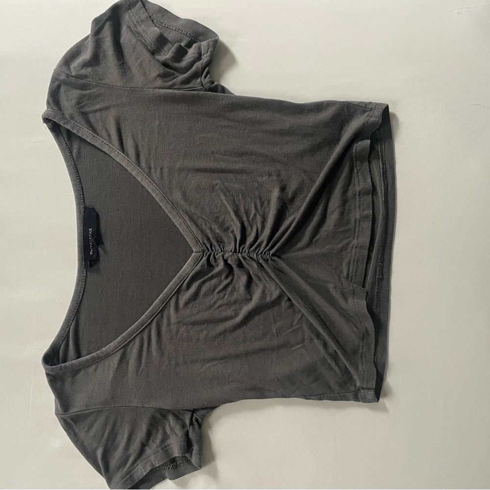 Gray crop top size small, worn but good condition